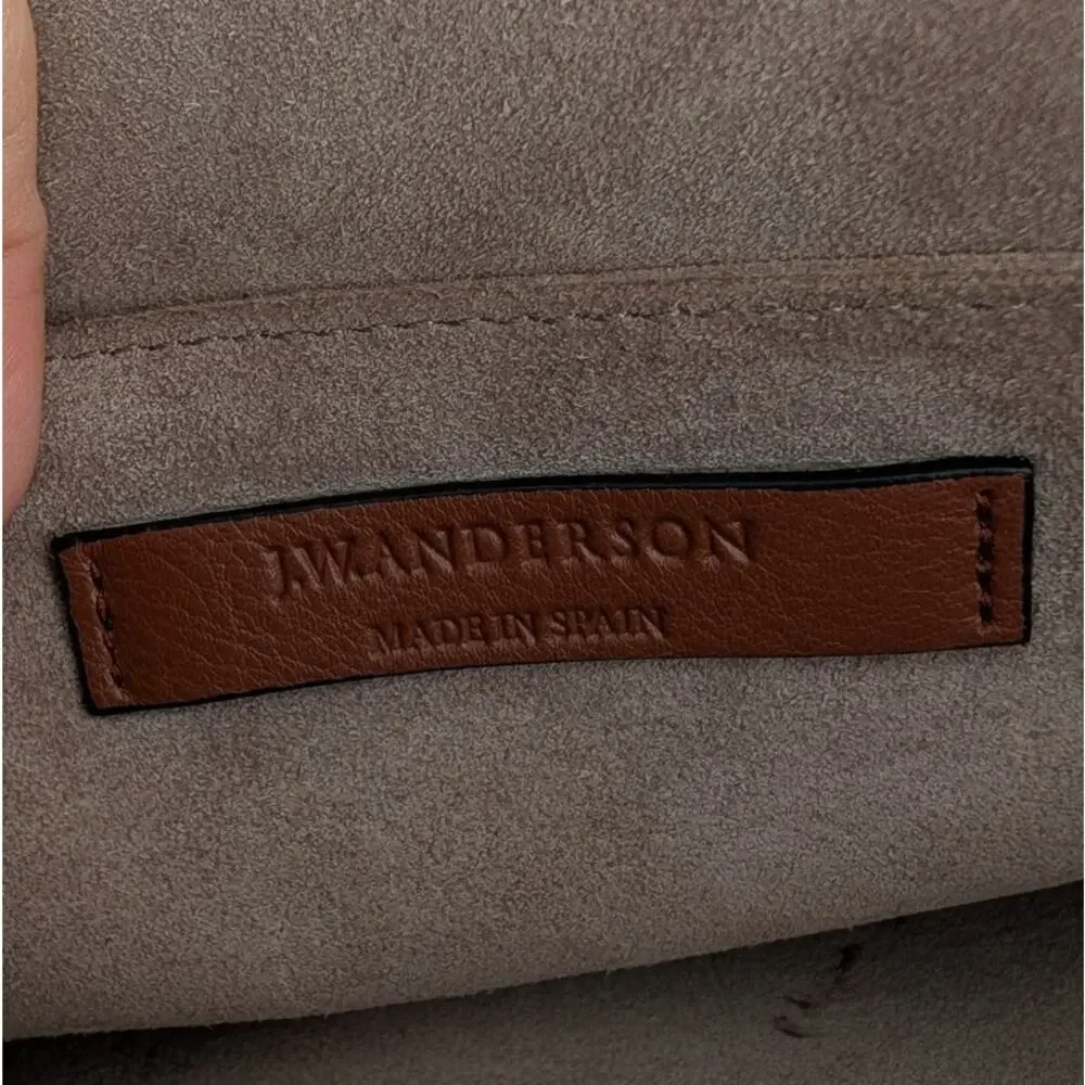 JW Anderson Pierce Brown Leather Medium Handbag Shoulder Bag
